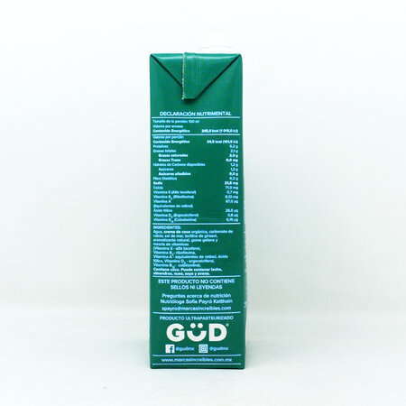 Leche de Coco Orgánica Sin Azúcar GüD 1 L.