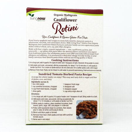 Pasta Tipo Espirales con Coliflor Now 227gr