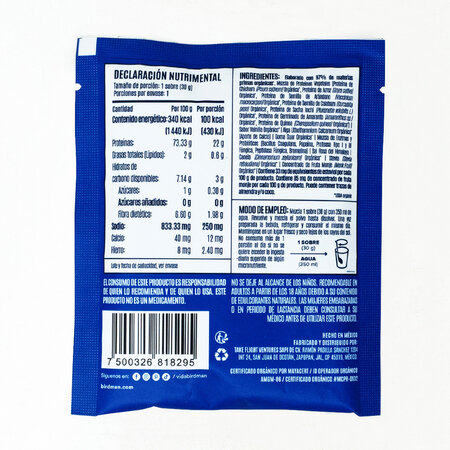 Proteína Vegetal Sachets Falcon Vainilla Birdman 30gr