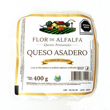 Queso Asadero Flor de Alfalfa 400 gr.