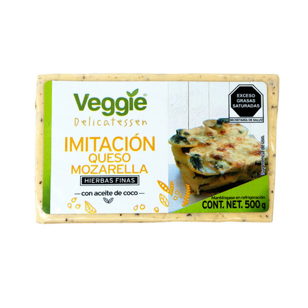 Queso Estilo Mozarella Vegano Hierbas Finas Veggie Chesse 500 gr.