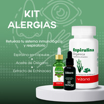KIT ALERGIAS (espirulina caps + oregano liq + echinacea)