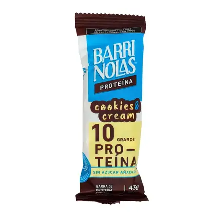 Barra Proteina Cookies and Cream Barrinolas 43gr