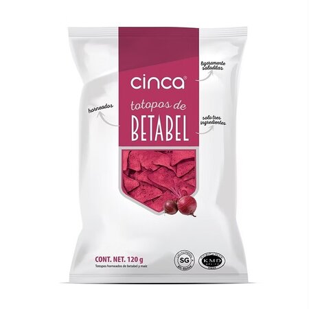 Totopos de Betabel Cinca 120gr