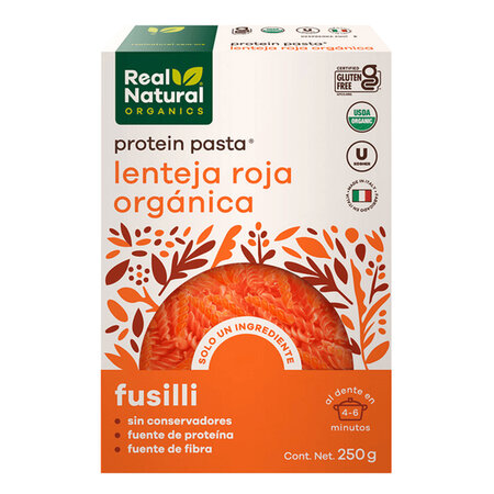 Pasta Fusili de Lenteja Roja Organica RN