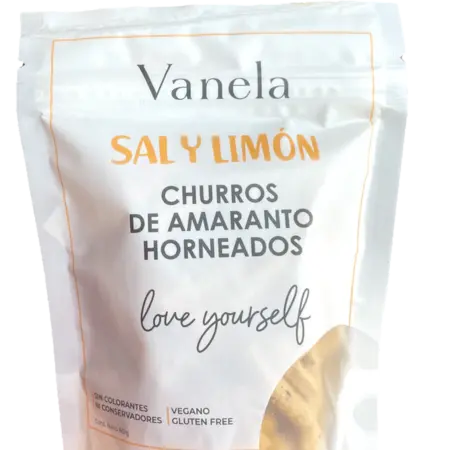 Churritos de Amaranto Sal y Limón Vanela 60gr.