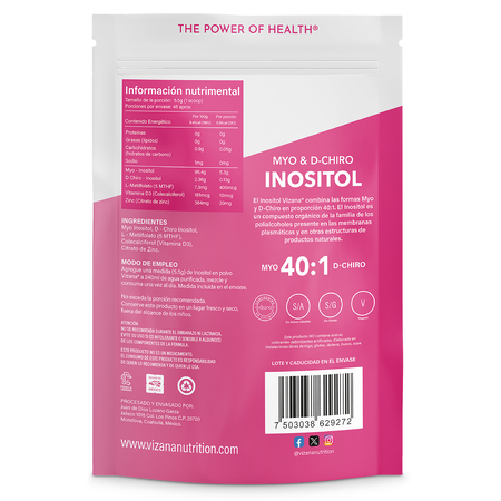 Inositol Myo y D-Chiro en Polvo Vizana 250g
