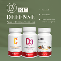 KIT DEFENSE (Vit. D3, C y zinc c/curcuma)