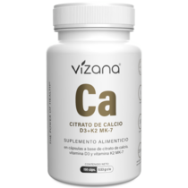 Citrato de Calcio + D3 con K2-mk7  Vizana Nutrition 150 Cap.