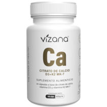 Citrato de Calcio + D3 con K2-mk7  Vizana Nutrition 90 Cap.