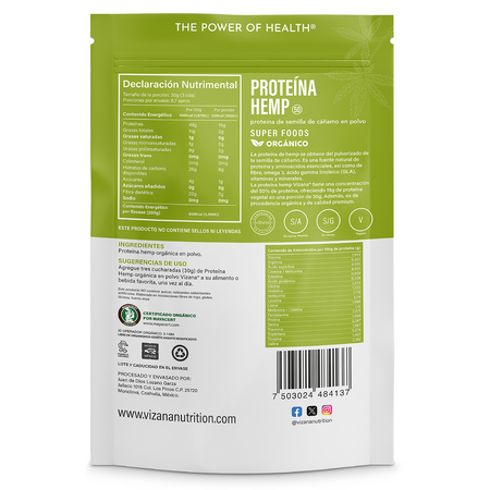 Proteína HEMP de Cáñamo en polvo Vizana 200 gr.