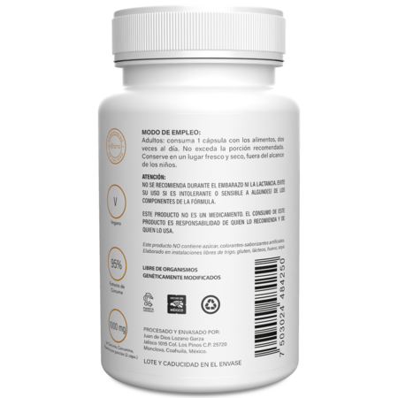 Cúrcuma Orgánica en Capsulas, Complejo Curcumina Vizana 60-500 mg