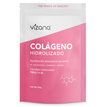 Colageno Hidrolizado en Polvo con acido hialuronico, Biotina y Vit C Vizana 200g