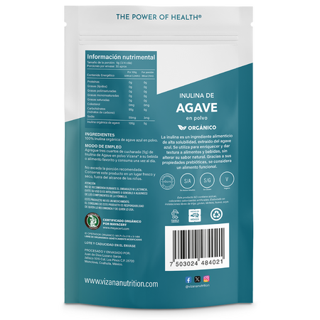 Inulina de Agave Orgánico Vizana 150 gr.