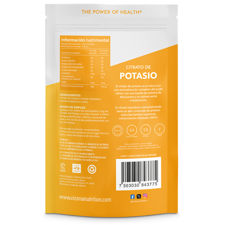 Citrato de Potasio en Polvo Vizana 100g