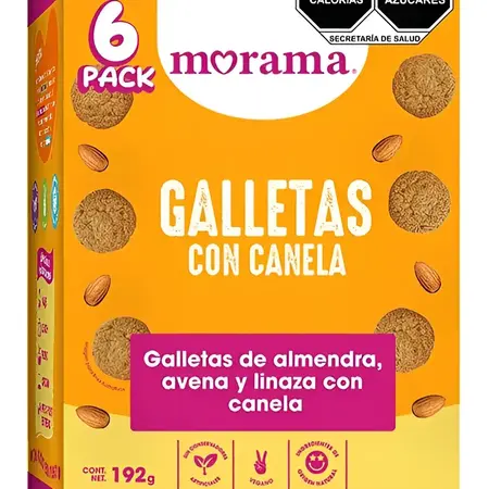 Galleta con Canela con Almendra Avena y Linaza Morama 6/192gr