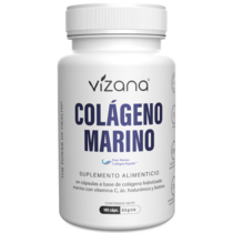 Colageno Hidrolizado Marino en Capsulas con acido hialuronico, Biotina y Vit C Vizana 90/500mg