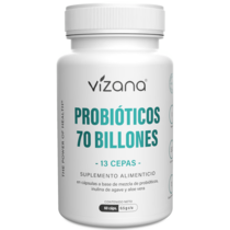 Probioticos 70 billones Vizana 60 capsulas de 500 mg