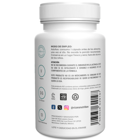 Probioticos 70 billones Vizana 60 capsulas de 500 mg
