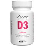 Vitamina D3 con Alga Espirulina  Organica Vizana 2500UI 90/500mg