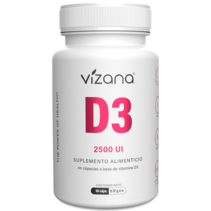 Vitamina D3 con Alga Espirulina  Organica Vizana 2500UI 90/500mg