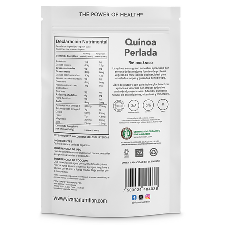 Quinoa Perlada Orgánica Vizana 340 gr.