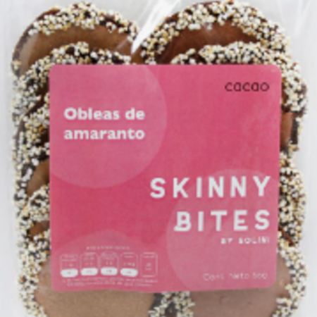Obleas De Amaranto C/ Chocolate Sabor Chocolate Skinny Bites 40g