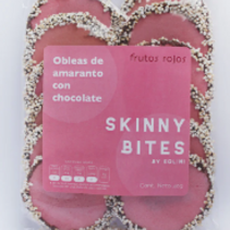 Obleas De Amaranto C/ Chocolate Sabor Frutos Rojos Skinny Bites 40g