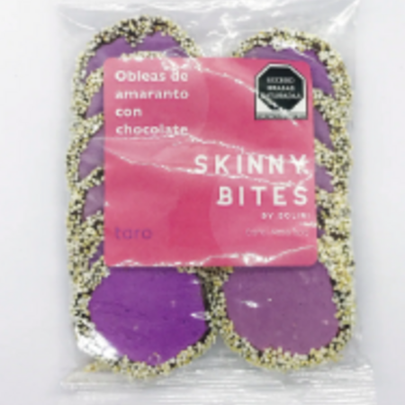 Obleas De Amaranto C/ Chocolate Sabor Taro Skinny Bites 40g
