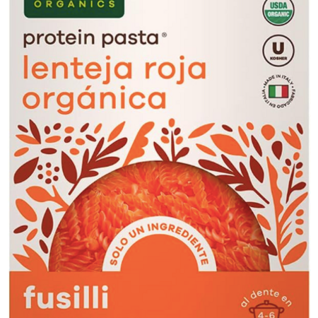 Pasta Fusili de Lenteja Roja Organica RN
