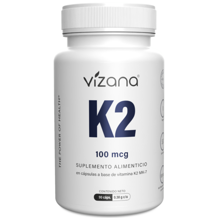 Vitamina K2 100mcg en Capsulas Vizana 90/380mg