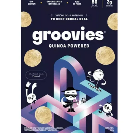 Cereal de Maíz Y Quinoa Sabor Vainilla  Groovies 250g