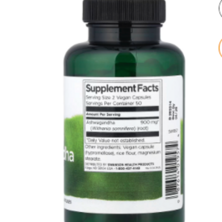 FULL Ashwagandha En Capsulas 100/450mg Swanson