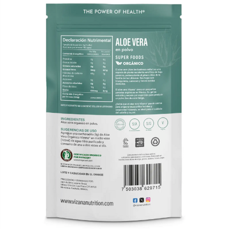 Aloe Vera en Polvo Orgánica Vizana 100g