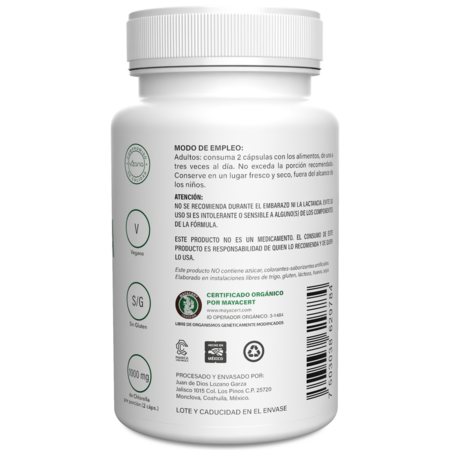 Chlorella Organica en Capsulas Vizana 180/500mg