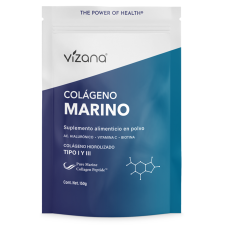 Colageno Hidrolizado Marino en Polvo con acido hialuronico, Biotina y Vit C Vizana 150 gr