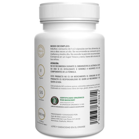 Maca Organica en Capsulas Pullulan Organicas 120/500 mg