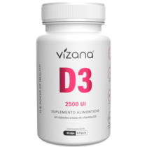 Vitamina D3 2500 UI Capsulas Veganas 90/370 mg