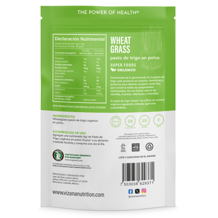 Wheatgrass en Polvo Orgánica 150 g