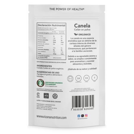Canela Ceilan en Polvo Organica Vizana 100g