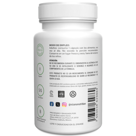 B Complex Capsulas Vizana Nutrition 90/540mg