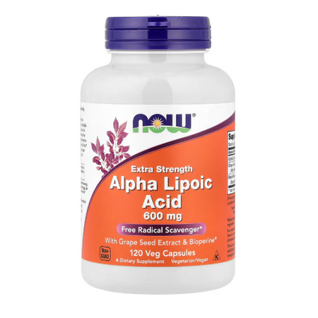 Acido Alpha Lipoico Now 60/600mg
