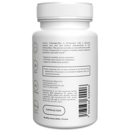 Ashwaganda en Capsulas Vizana 60/500mg