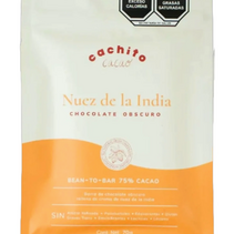 Barra de Chocolate 75% con Nuez de la India Cachito Cacao 70g