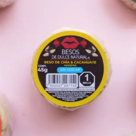 Besos De Mazapan Chia y Cacahuate s/a 45g