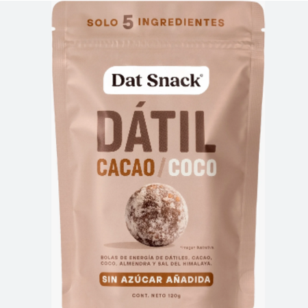 Bolitas de Datil Con Cacao y Coco Dat Snack 120g