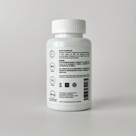 Aceite de Oregano en Capsulas 80% Carvacrol Vizana 90/370mg