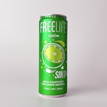 Agua Gasificada Sabor Limon FREELIFE 355ml.