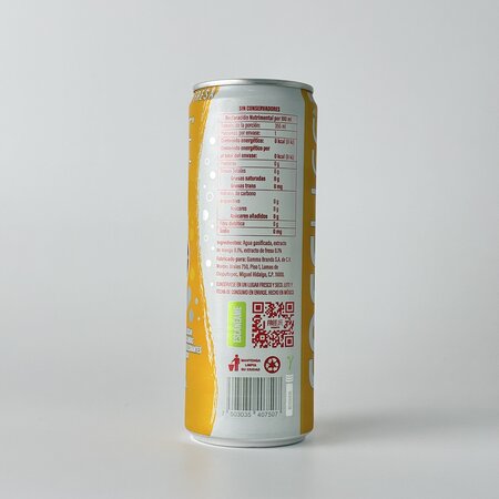 Agua Gasificada Sabor Mango Fresa FREELIFE 355ml.