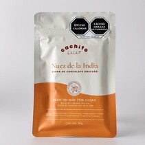 Barra de Chocolate 75% con Nuez de la India Cachito Cacao 70g